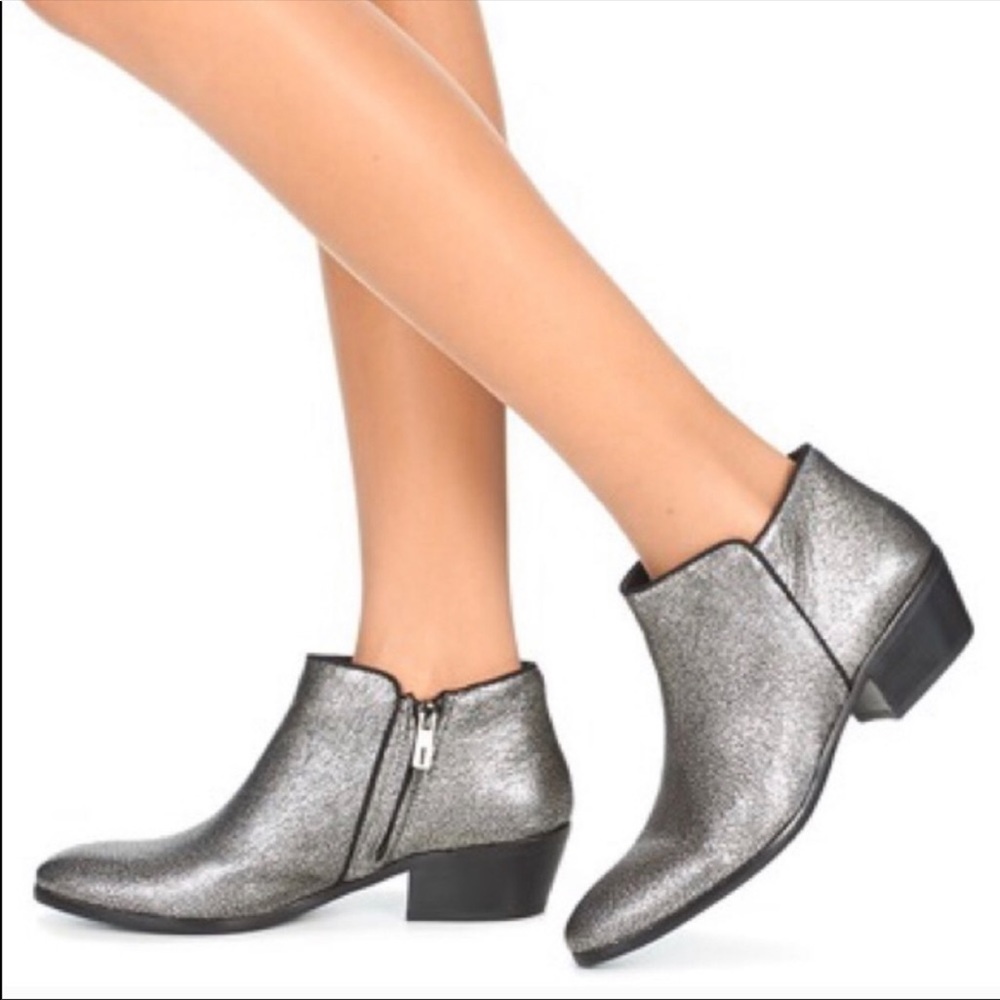 Sam Edelman Petty metallic ankle boots Sz 5.5